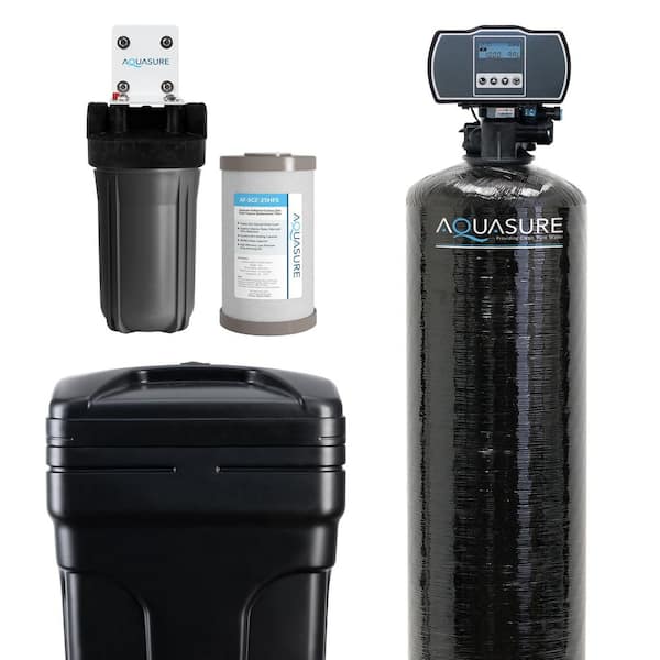 AQUASURE Harmony Series 64,000 Grain Electronic Metered Water Softener with Sediment and Carbon Pre-Filter