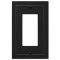AMERELLE Bethany 1 Gang Rocker Metal Wall Plate - Black