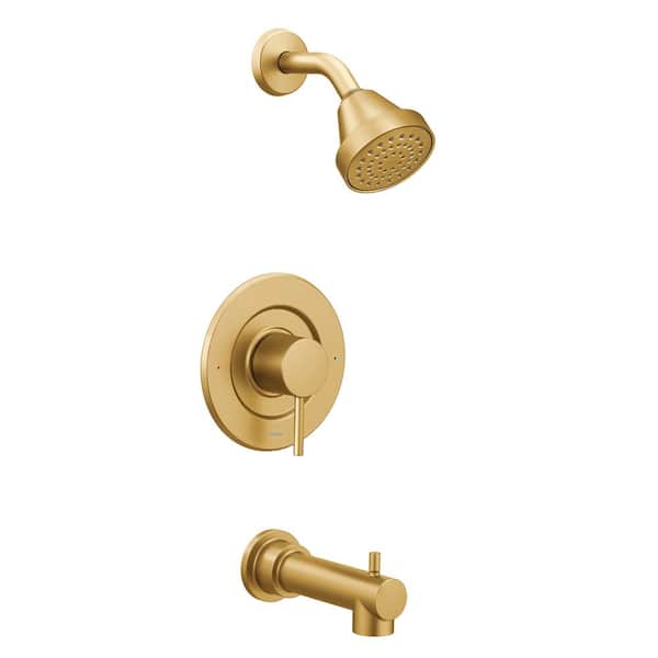 MOEN Align Single-Handle Posi-Temp Eco-Performance Tub and Shower Faucet Trim Kit in Brushed Gold (Valve Not Included)