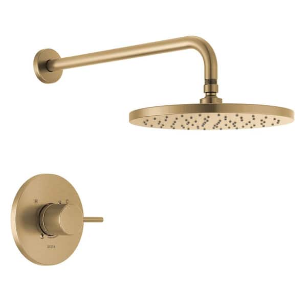 Delta Modern Gold1-Handle Wall Mount Shower Trim Kit in Champagne Bronze (Valve Not Included)