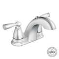 MOEN Banbury 4 in. Centerset Double Handle Low-Arc Bathroom Faucet in Chrome