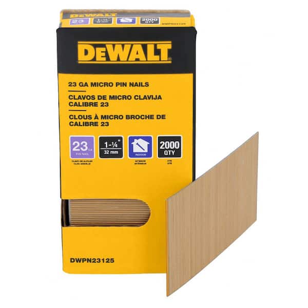 DEWALT 1-1/4 in. x 23-Gauge Pin Nail (2000-Pack)