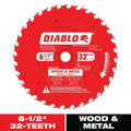 DIABLO 6-1/2in. x 32-Tooth Carbide Circular Saw Blade for Wood and Metal