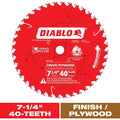 DIABLO 7-1/4in. x 40-Tooth Finish Circular Saw Blade for Wood