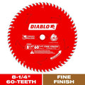 DIABLO 8-1/4in. x 60-Teeth Fine Finish Circular Saw Blade for Wood