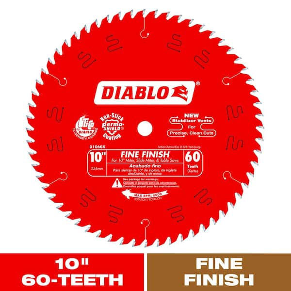 DIABLO 10in. x 60-Tooth Fine Finish Saw Blade for Wood