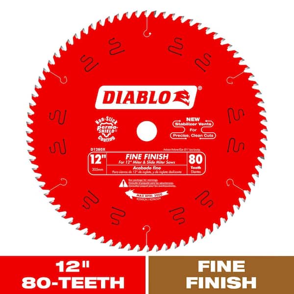 DIABLO 12in. x 80-Tooth Fine Finish Saw Blade for Wood