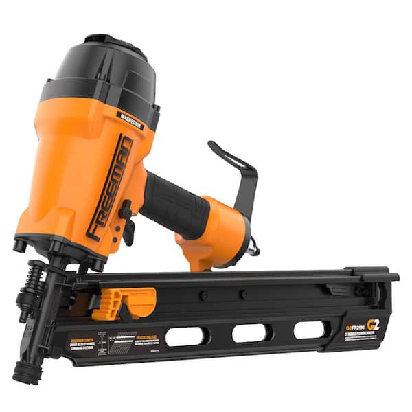 Freeman 2nd Generation Pneumatic 21 Degree 3-1/2 in. Framing Nailer with Metal Belt Hook and 1/4 in. NPT Air Connector G2FR2190
