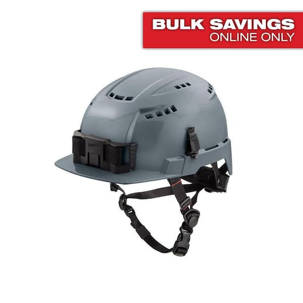 Milwaukee BOLT Gray Type 2 Class C Front Brim Vented Safety Helmet