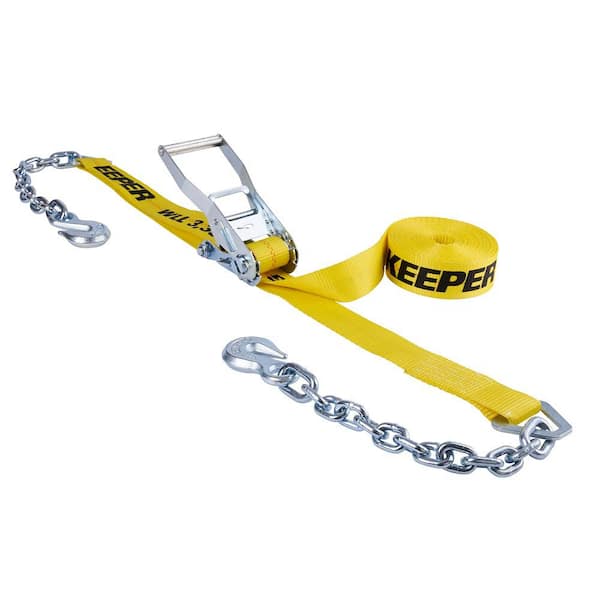 Keeper Chain End Ratchet Tie-Down Strap 27 ft. x 2 in. 3,333 lbs.