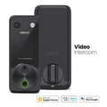 Lockly Vision 2K Video Zeno Matte Black Deadbolt Wi-Fi Doorbell Smart Lock,Home Key,Night Vision,Fingerprint, Siri/Alexa/Google