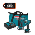 Makita 18V LXT Lithium-Ion Cordless Compact 2-Piece Combo Kit 1.5 Ah (Driver-Drill/Impact Driver)