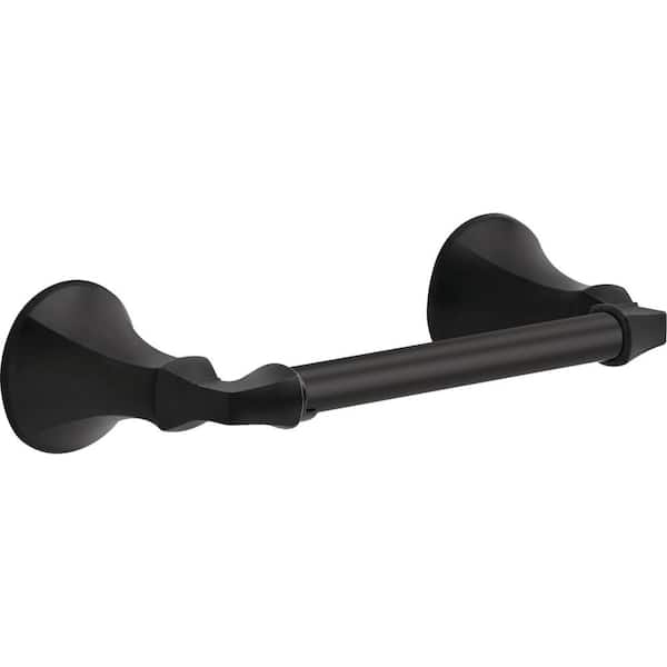 Delta Ashlyn Wall Mount Pivot Arm Toilet Paper Holder Bath Hardware Accessory in Matte Black