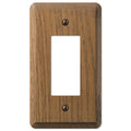 AMERELLE Contemporary 1 Gang Rocker Wood Wall Plate - Medium Oak