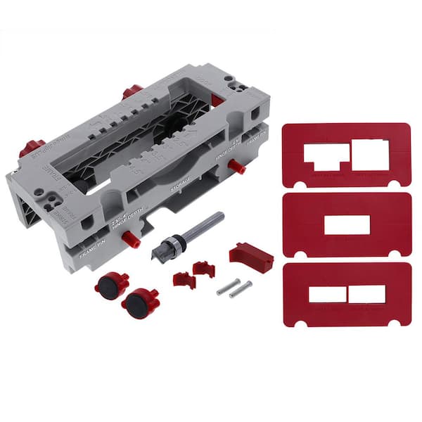 Milescraft Hinge Jig PLUS - Dual Clamping Door Hinge Kit. Door & Jamb Hinge, Latch, & Strike Plate Mortises. Fits All Doors