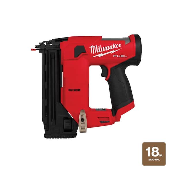 Milwaukee M12 FUEL 12-Volt Lithium-Ion Brushless Cordless 18-Gauge 1-1/2 in. Compact Brad Nailer (Tool Only)