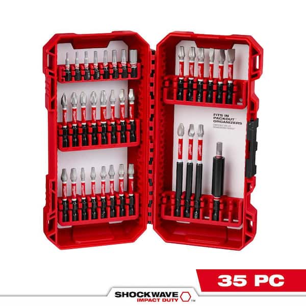 Milwaukee SHOCKWAVE Impact Duty Alloy Steel Screw Driver Bit Set (35-Piece)