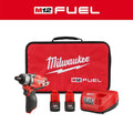 Milwaukee M12 FUEL 12V Lithium-Ion Brushless Cordless 1/4 in. Hex 2-Speed Screwdriver Kit W/(2) 2.0h Batteries & Bag