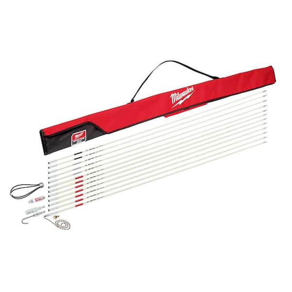 Milwaukee 60 ft. Fiberglass Fish Stick Low/Mid/High Flex Combo Kit with Accessories