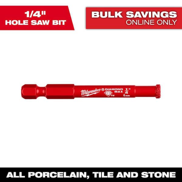 Milwaukee 1/4 in. Diamond Max Hole Saw