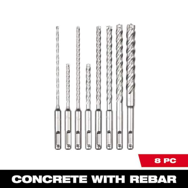 Milwaukee MX4 SDS-Plus Carbide Drill Bit Kit (8-Piece)