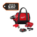 Milwaukee M18 18V Lithium-Ion Brushless Cordless 1/2 in. Compact Drill/Driver with One 2.0 Ah Battery, Charger and Tool Bag