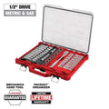 Milwaukee 1/2 in. Drive SAE/Metric Ratchet and Socket Mechanics Tool Set with PACKOUT Case (47-Piece)