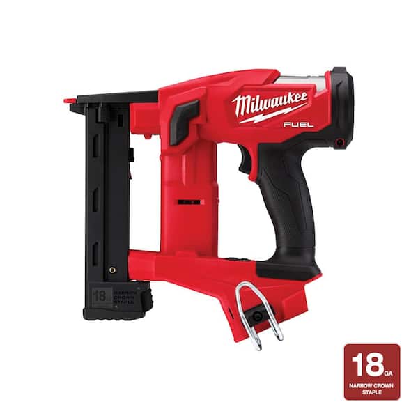 Milwaukee M18 FUEL 18-Volt Lithium-Ion Brushless Cordless 18-Gauge 1/4 in. Narrow Crown Stapler (Tool-Only) 2749-20