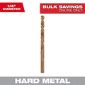 Milwaukee 1/4 in. Cobalt Red Helix Twist Drill Bit