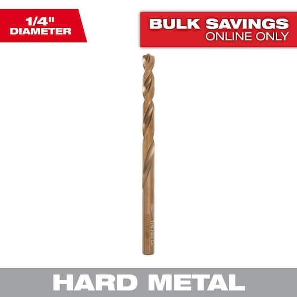 Milwaukee 1/4 in. Cobalt Red Helix Twist Drill Bit