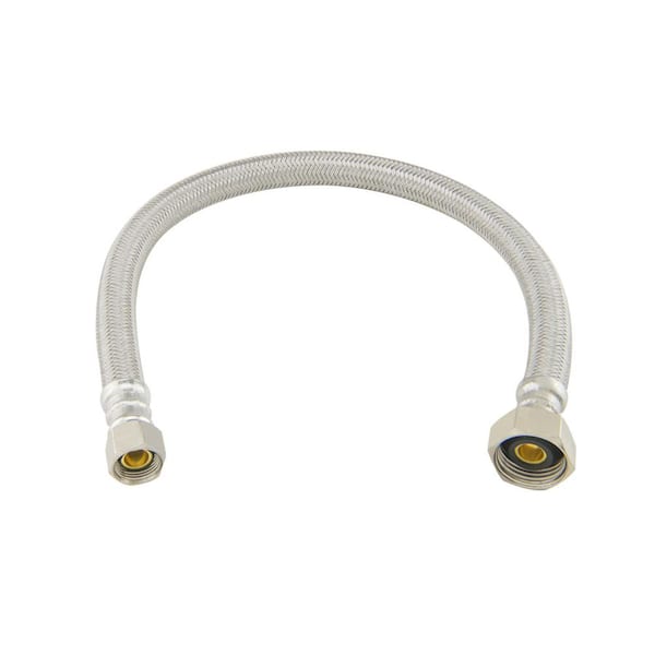 BrassCraft 3/8 in. Compression x 1/2 in. FIP x 16 in. Braided Polymer Faucet Supply Line