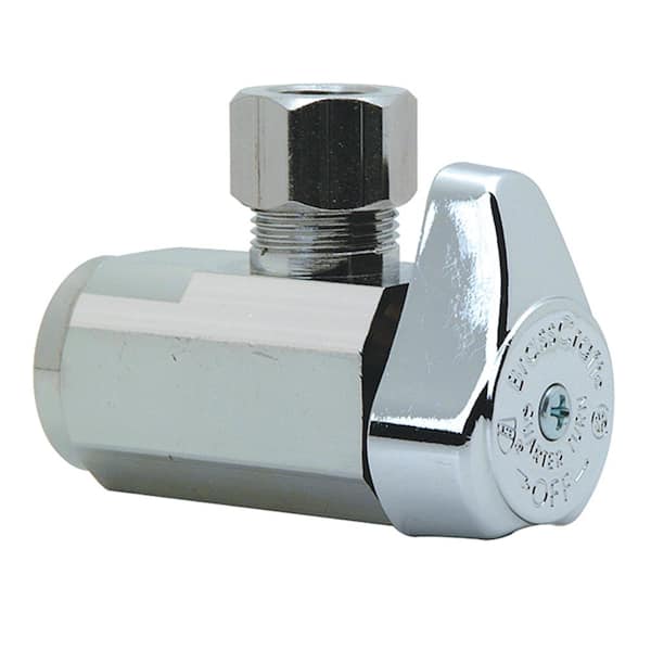 BrassCraft 1/2 in. FIP Inlet x 3/8 in. Compression Outlet 1/4-Turn Angle Valve