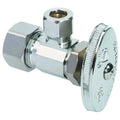 BrassCraft 1/2 in. Nominal Compression Inlet x 3/8 in. O.D. Compression Outlet Multi-Turn Chrome Plated Angle Valve