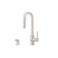 Pfister Zanna Single-Handle Touchless Kitchen Faucet with Deckplate and Soap Dispenser in Spot Defense Stainless Steel