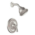 MOEN Banbury 1-Spray Single Handle Shower Faucet 1.75 GPM in Spot Resist Brushed Nickel (Valve Included)