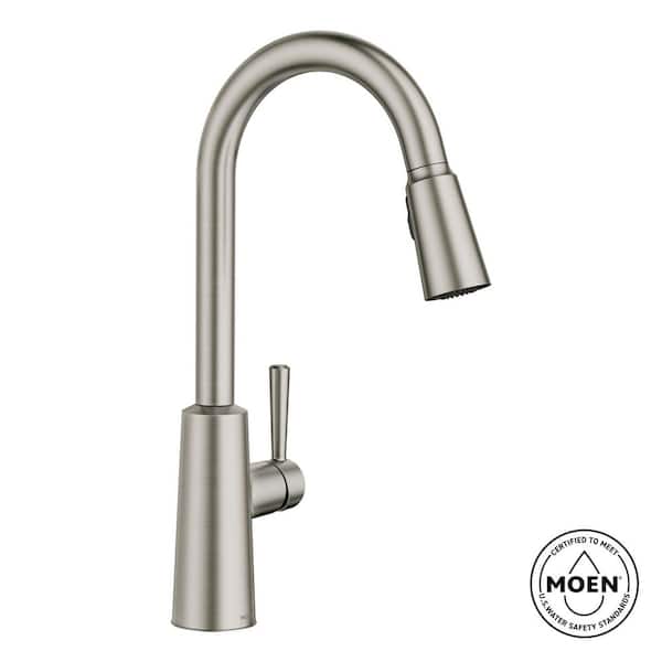 MOEN Riley Single Handle Pull-Down Sprayer Kitchen Faucet with Reflex and Power Clean in Spot Resist Stainless