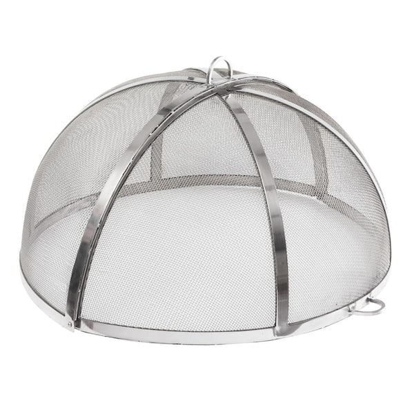 Breeo X‑Series 24 Spark Screen - Stainless Steel, Hinged Access and Stabilizing Clip for Smokeless Fire Pits-Ideal for Outdoor BR-SS24