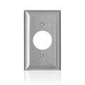 Leviton C-Series 1.406 in. Dia Magnetic Stainless Steel 1-Gang Single Outlet Opening Wall Plate, Standard Size SL7