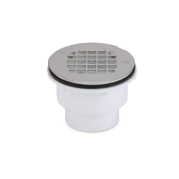 Oatey 2 in. PVC Solvent Weld Shower Drain with Snap-In Stainless Steel Strainer