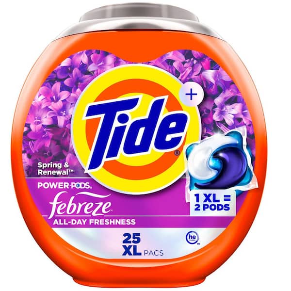 Tide Power Pods Spring Renewal Scent Laundry Detergent Pods, 25-Count 003077207686