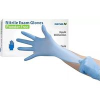 HUAYUAN POWDER FREE NITRILE DISPOSABLE NON-STERILE GLOVES 100PCS MEDIUM BLUE - New — Circleware