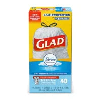 Glad OdorShield Tall Kitchen Drawstring Trash Bags, 40 Ea — Glad