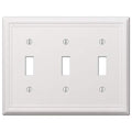 AMERELLE Ascher 3 Gang Toggle Steel Wall Plate - White