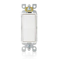 Leviton Decora 15 Amp Single-Pole Switch, White 5601-2WS