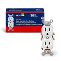 Leviton 15 Amp 125 V Commercial Grade Duplex Outlet/Receptacle, White (10-Pack) CBR15-WMP
