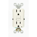 Leviton 15 Amp Self-Test SmartlockPro Slim Duplex GFCI Outlet, White GFNT1-KW