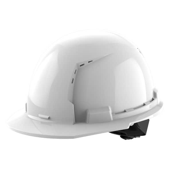Milwaukee BOLT White Type 1 Class C Front Brim Vented Hard Hat with 4 Point Ratcheting Suspension